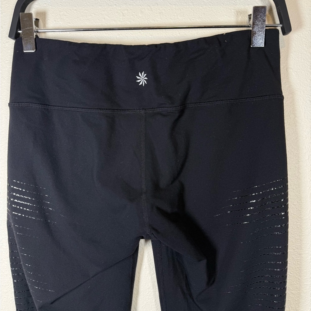 Athleta Gel Chaturanga Capri Black Women Medium Activewear Gym Stretch - Picture 9 of 12